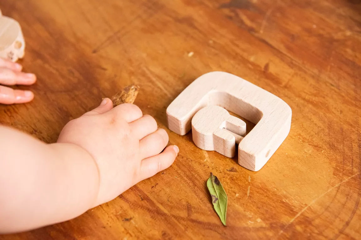 🐰 Hochet en bois LAPIN personnalisable par gravure laser – Jouet naturel pour bébé 🌿