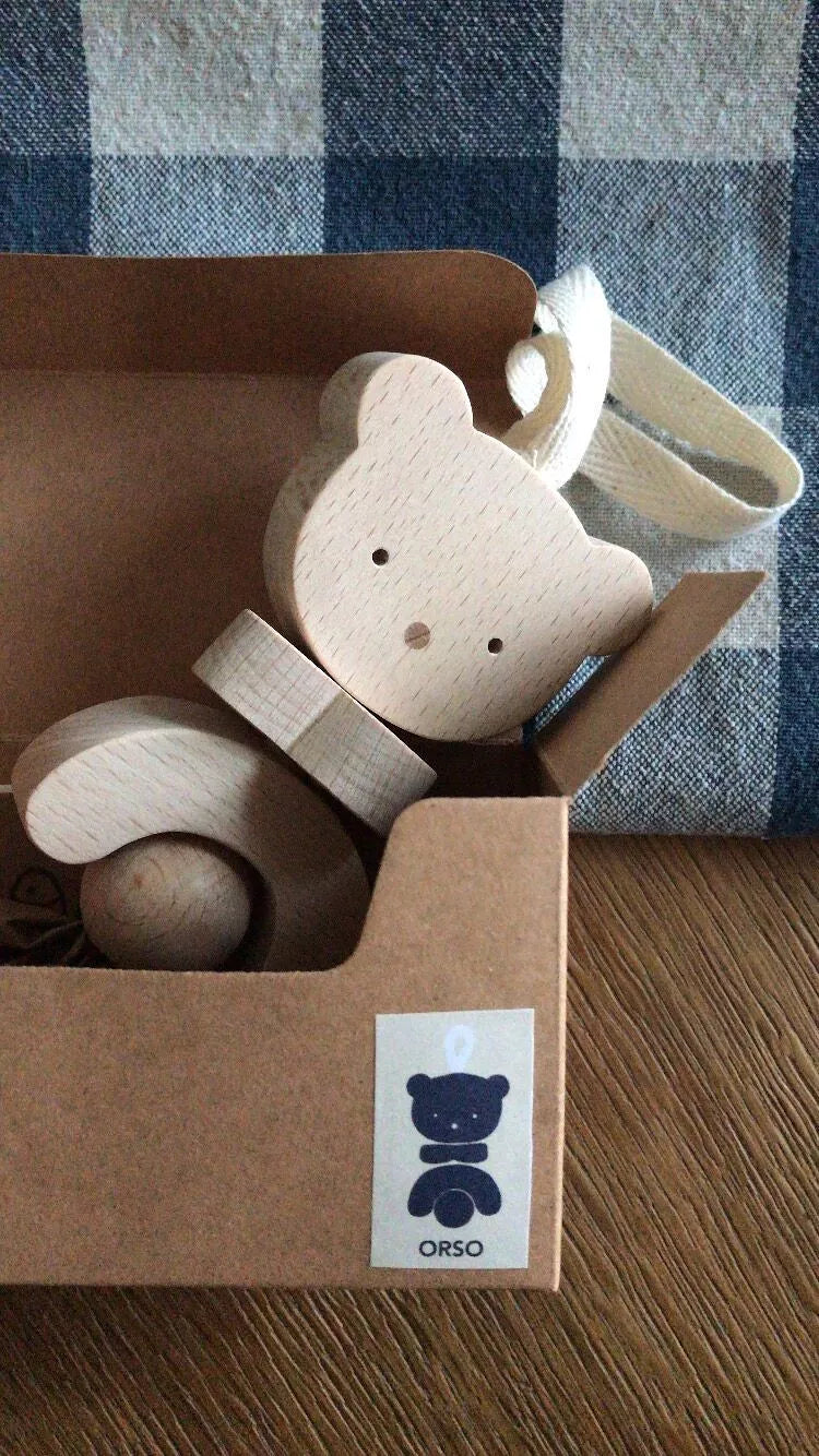 🐻OURS en bois personnalisable par gravure laser – Jouet naturel pour bébé 🌿