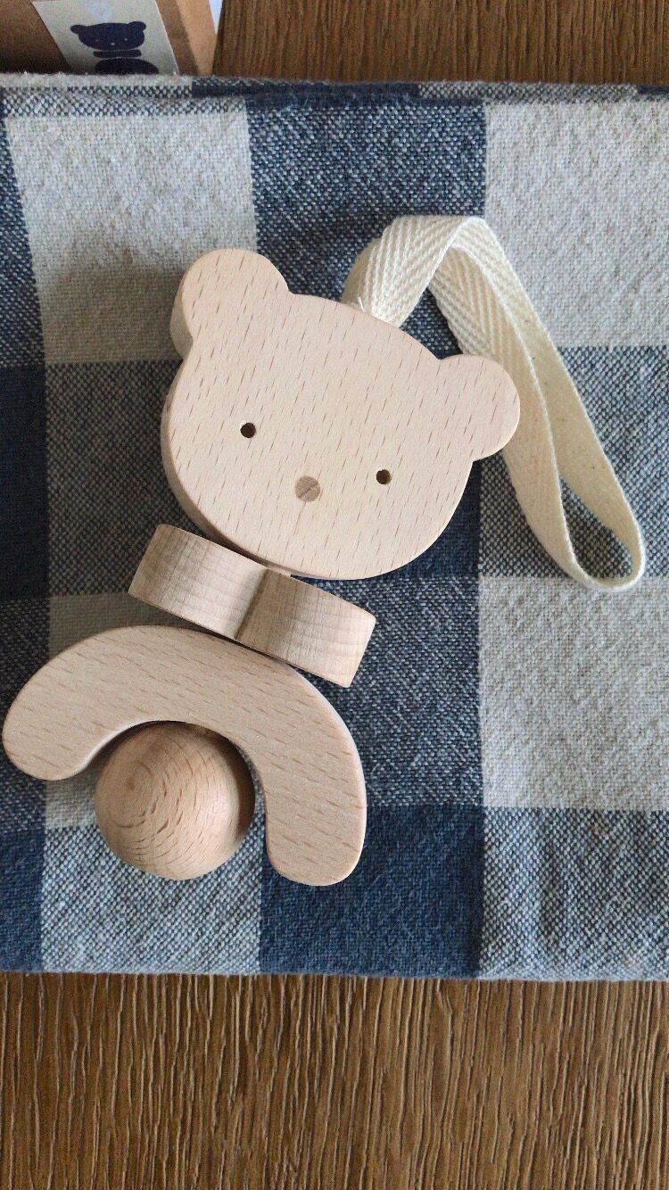 🐻OURS en bois personnalisable par gravure laser – Jouet naturel pour bébé 🌿